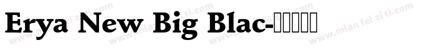Erya New Big Blac字体转换